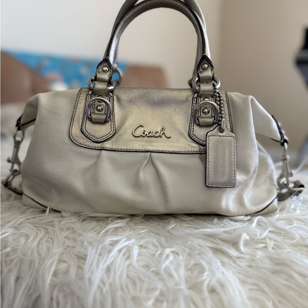 Coach Ashley Satchel – Style F15445 – Metallic Leather